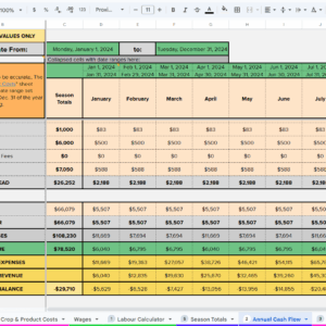 urban micro crop planner screenshot